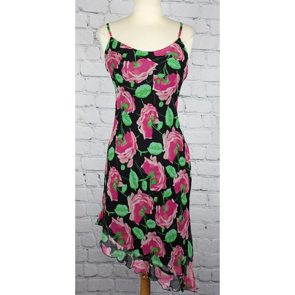 Betsey Johnson Dresses & Skirts - Betsey Johnson Floral Silk Chiffon Dress S